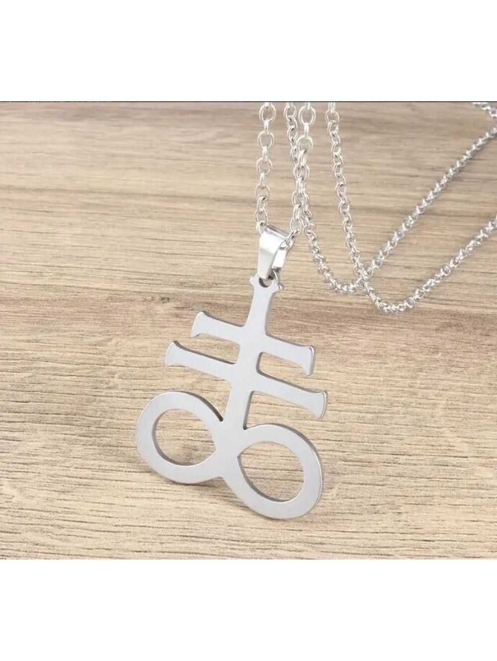 LEVIATHAN CROSS PENDANT NECKLACE STAINLESS baphomet 666 satan occult alchemy